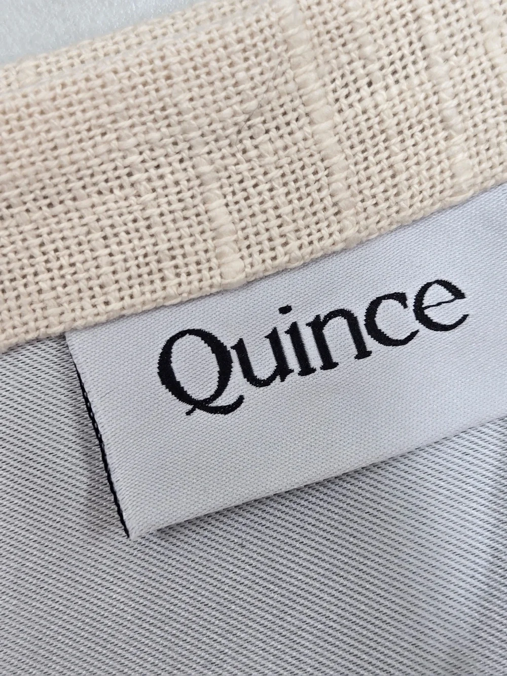 NWT QUINCE Set Of 2 48x84 Cotton Slub Blackout Curtains Natural 0724